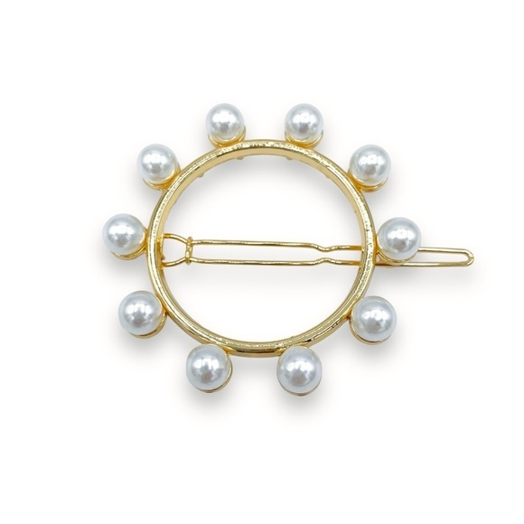 Set of 3 Pearl Hair Clips - Picture 3 of 6